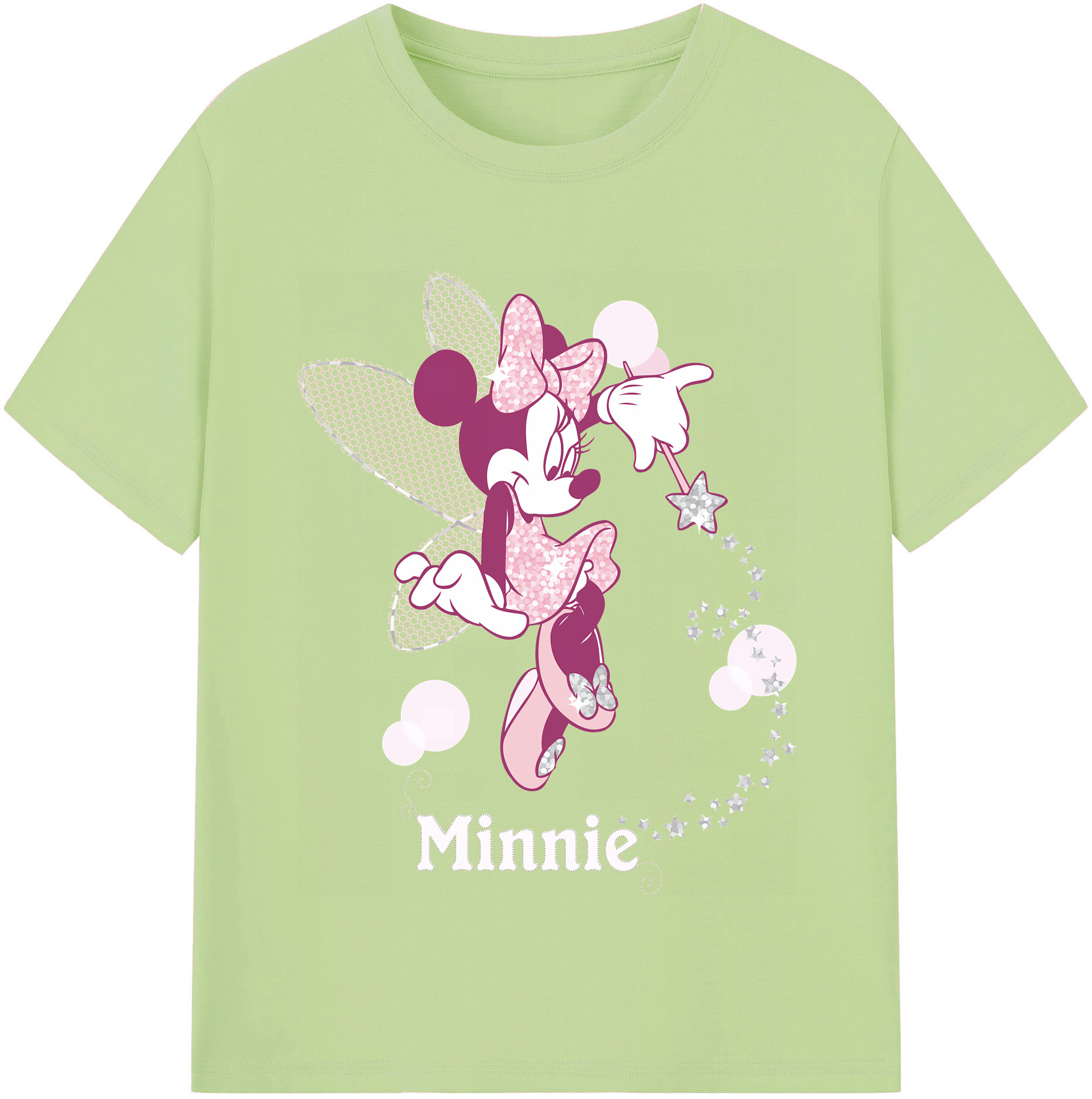 （画像用） ミッキーマウス Mickey Mouse 綿100％半袖Tシャツ（フロントプリント）
